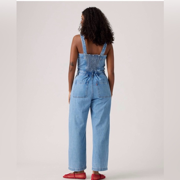 NWT Levi's Drea Denim Jumpsuit Light Blue - Picture 3 of 10